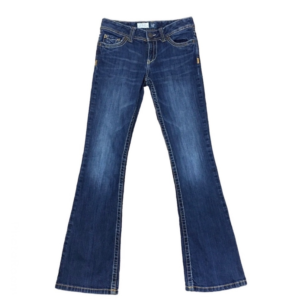 Aeropostale Y2K Hailey Low Rise Skinny Flare Medium Wash Jeans Size 3/4 regular